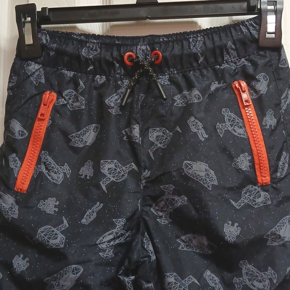 365 Kids, Garanimals,  windbreaker pants Size 7 Boys NWOT BLACK/GRAY/ORANGE - Picture 2 of 9